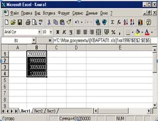 Консолідація даних в excel