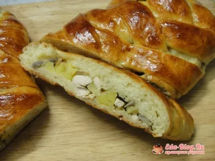 Кулеб'яка з куркою і грибами рецепт покроковий з фото (грибами) Кулеб'яка з куркою і грибами рецепт покроковий з фото
