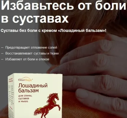 Купити кінський бальзам від болю в суглобах (суглобах) Купити кінський бальзам від болю в суглобах