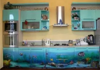 Кухня в морському стилі дизайн інтер'єру своїми руками на маленькому або суміщеному просторі (дизайн кухні кольору морської хвилі) Кухня в морському стилі дизайн інтер'єру своїми руками на маленькому або суміщеному просторі