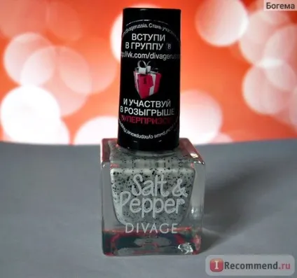 Лак для нігтів divage salt - pepper урізноманітнює ваш манікюр і викличе інтерес у навколишніх! (Нігтів) Лак для нігтів divage salt - pepper урізноманітнює ваш манікюр і викличе інтерес у навколишніх!