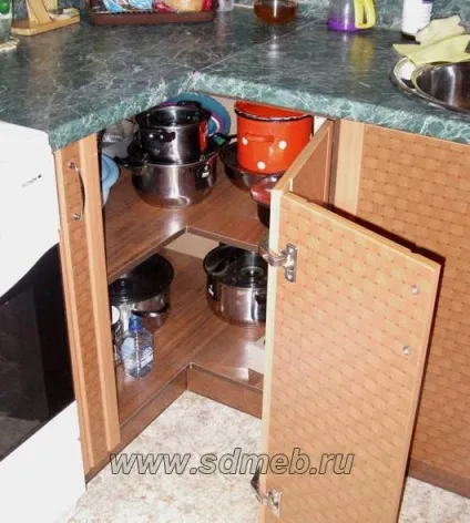 Кухонний кутовий шафа - варіанти виконання, зробимо меблі самі (кухонний) Кухонний кутовий шафа - варіанти виконання, зробимо меблі самі