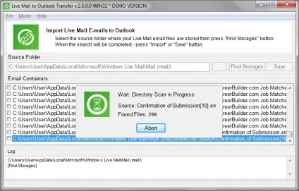 Live mail to outlook transfer utility user - керівництво