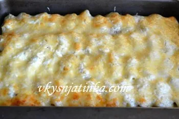 Макарони фаршировані грибами і куркою - рецепт з фото