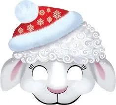 Маски на новий 2015 рік для дітей - коза і овечка (овечка) Маски на новий 2015 рік для дітей - коза і овечка