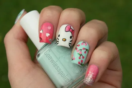 Манікюр hello kitty покроково на фото і відео - манікюр в домашніх умовах (фото) Манікюр hello kitty покроково на фото і відео - манікюр в домашніх умовах