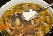 Сирний суп з грибами швидко - рецепт з покроковими фото (сирний суп грибами) Сирний суп з грибами швидко - рецепт з покроковими фото