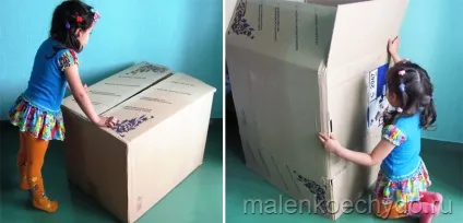 Казковий будиночок з картонної коробки (вироби з картонної коробки) Казковий будиночок з картонної коробки
