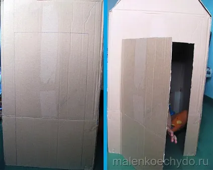Казковий будиночок з картонної коробки (картонній) Казковий будиночок з картонної коробки