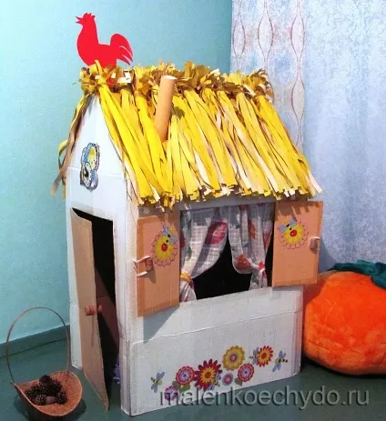Казковий будиночок з картонної коробки (картонній) Казковий будиночок з картонної коробки