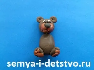 Ведмідь з пластиліну - майстер-клас з ліплення (пластиліну) Ведмідь з пластиліну - майстер-клас з ліплення