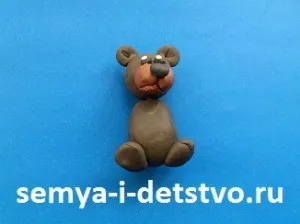 Ведмідь з пластиліну - майстер-клас з ліплення (ведмідь) Ведмідь з пластиліну - майстер-клас з ліплення