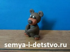 Ведмідь з пластиліну - майстер-клас з ліплення (пластиліну) Ведмідь з пластиліну - майстер-клас з ліплення