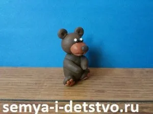 Ведмідь з пластиліну - майстер-клас з ліплення (пластиліну) Ведмідь з пластиліну - майстер-клас з ліплення