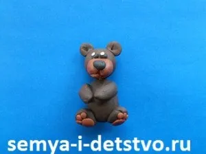 Ведмідь з пластиліну - майстер-клас з ліплення (ліплення) Ведмідь з пластиліну - майстер-клас з ліплення