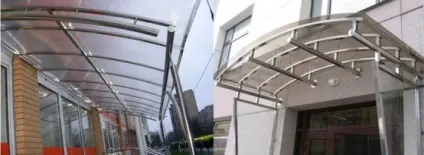 Навіс з профнастилу або полікарботната - що краще