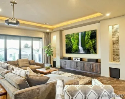 Ніша під телевізор з гіпсокартону - 25 фото (обраної глибиною ніші) Ніша під телевізор з гіпсокартону - 25 фото