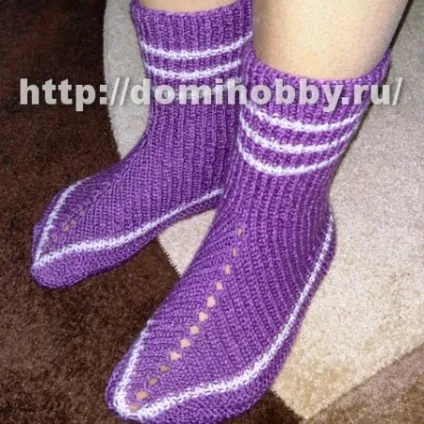 Шкарпетки на двох спицях (в'язання носок) Шкарпетки на двох спицях