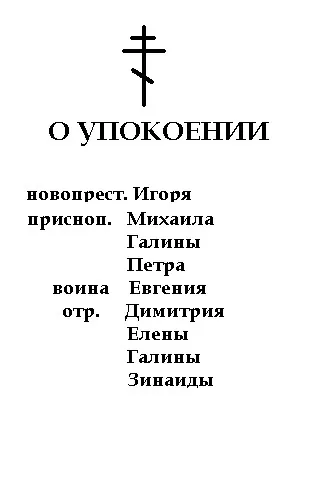 Про церковних записках в православної церкви, лудіння (церковні записки) Про церковних записках в православної церкви, лудіння