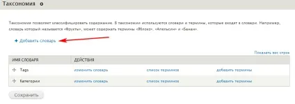 Створення та редагування словника таксономії, drupal learning (навчитися) Створення та редагування словника таксономії, drupal learning
