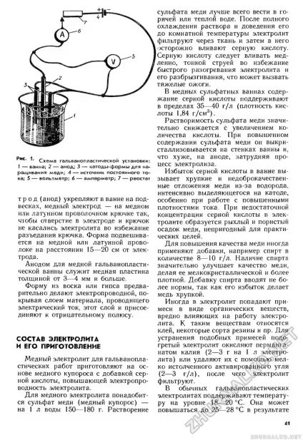 Склад електроліту і його приготування - зроби сам (знання) 1990-02, сторінка 42 (електроліту) Склад електроліту і його приготування - зроби сам (знання) 1990-02, сторінка 42