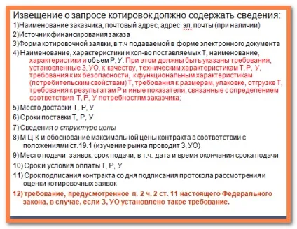 Особливості запиту котирувань (котирувань) Особливості запиту котирувань