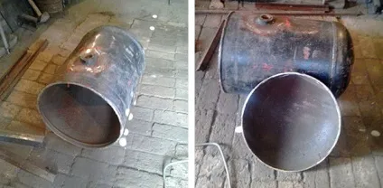 Піч для лазні з труби конструкція, креслення, фото виготовлення (труби) Піч для лазні з труби конструкція, креслення, фото виготовлення