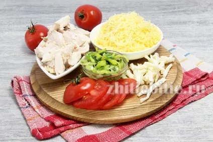 Піца з куркою, помідорами і сиром рецепт з фото (сиром) Піца з куркою, помідорами і сиром рецепт з фото