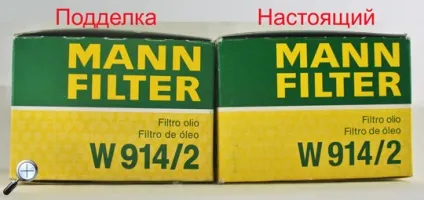 Підробка масляний фільтр mann-filter, центральний офіс