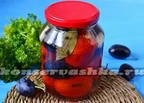 Помідори зі сливами на зиму - рецепт з фото (рецепт) Помідори зі сливами на зиму - рецепт з фото