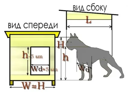 Розміри собачої будки для німецької та кавказької вівчарки, алабая, лайки, хаскі, лабрадора (будки) Розміри собачої будки для німецької та кавказької вівчарки, алабая, лайки, хаскі, лабрадора