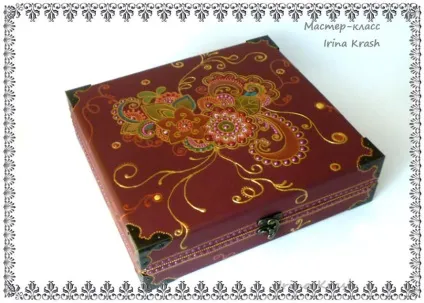 Реставруємо велику коробку-скриньку - ярмарок майстрів - ручна робота, handmade (акрилові контури) Реставруємо велику коробку-скриньку - ярмарок майстрів - ручна робота, handmade