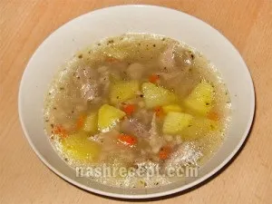 Суп перловий з куркою
