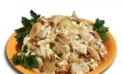 Салат з печерицями та куркою приготуйте гостям (салат печерицями куркою) Салат з печерицями та куркою приготуйте гостям
