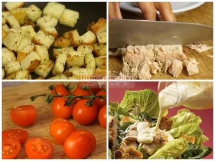 Салат - цезар - з куркою і помідорами (салат) Салат - цезар - з куркою і помідорами