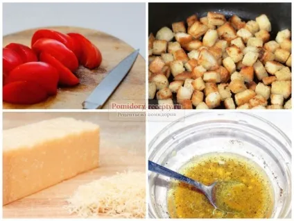 Салат - цезар - з куркою і помідорами (салат цезар з куркою сухариками і помідорами) Салат - цезар - з куркою і помідорами
