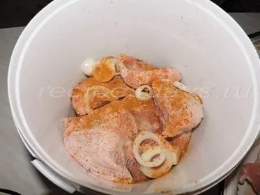 Шашлик з курячих стегон, рецепти дня (Баклажаннаяікра зиму) Шашлик з курячих стегон, рецепти дня