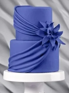Синій весільний торт