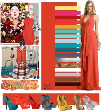 Поєднання коралового кольору, lookcolor (поєднання) Поєднання коралового кольору, lookcolor