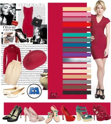 Поєднання коралового кольору, lookcolor (берлінської блакиттю темно) Поєднання коралового кольору, lookcolor