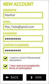 Stereomood для iphone і ipad