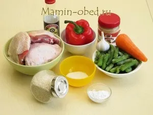 Стир-Фрай з курки з овочами (вогні протягом хвилин) Стир-Фрай з курки з овочами