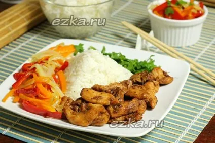 Стир-Фрай з курки (морква солодкий перець) Стир-Фрай з курки