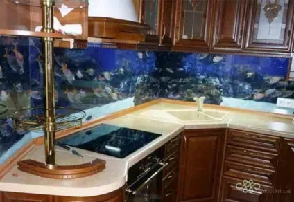 Скляні стінові панелі для кухні фото, дизайн інтер'єру, поради