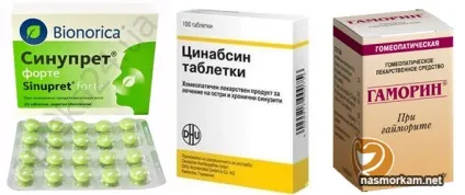 Таблетки від гаймориту список