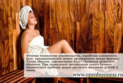 Свій бізнес будівництво лазень (свою справу) Свій бізнес будівництво лазень