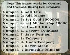 Трейнер для overlord
