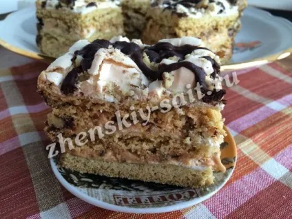 Торт Снікерс з безе і горіхами, покроковий рецепт з фото (горіхами) Торт Снікерс з безе і горіхами, покроковий рецепт з фото