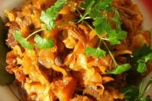 Тушкована свіжа капуста з м'ясом (свіжа капуста м'ясом) Тушкована свіжа капуста з м'ясом