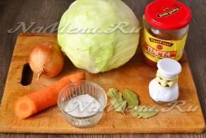 Тушкована капуста на сковороді (на сковороді) Тушкована капуста на сковороді